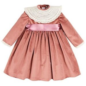 Charming Blush Kids Formal Dress with Satin Ribbon